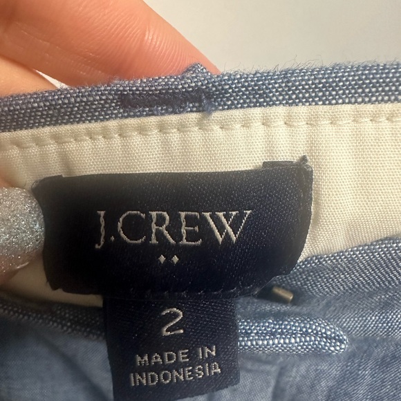 J. Crew Women's Chambray Blue Bermudas - Picture 5 of 5